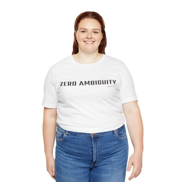 qozeq Unisex Short Sleeve Soft Cotton Tee - ZERO AMBIGUITY (Black font) - Image 15