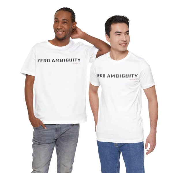 qozeq Unisex Short Sleeve Soft Cotton Tee - ZERO AMBIGUITY (Black font) - Image 28